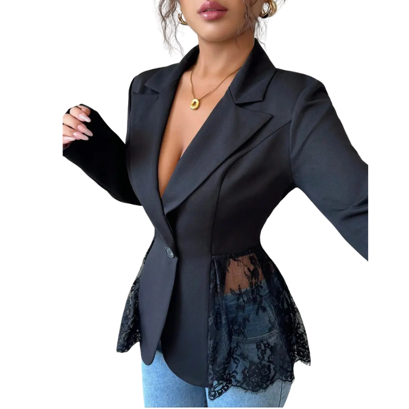 Carolina - Blazer elegante con detalles de encaje