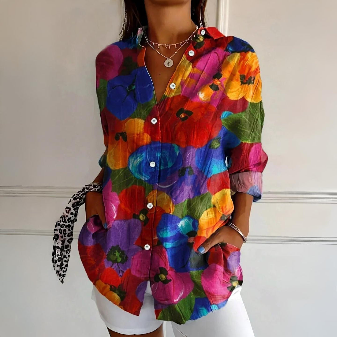 Selina | Blusa con estampado colorido