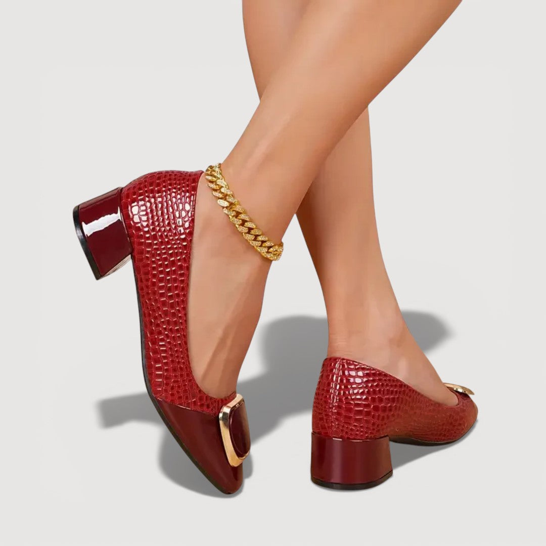 Livana – Tacones Bloque Croco