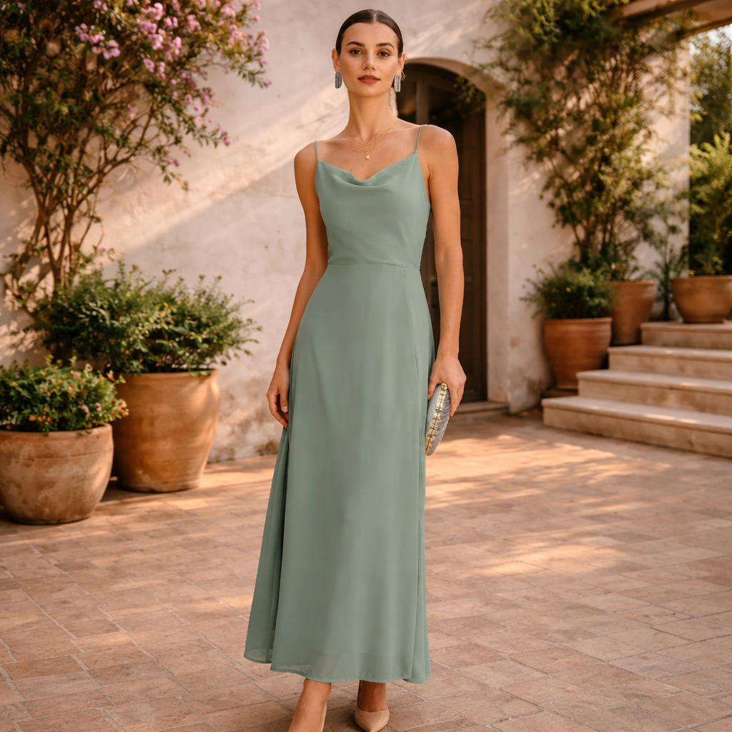 VESTIDO CELESTE™ | Elegancia fluida para noches inolvidables