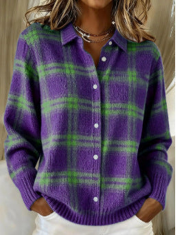 Maria™ – Blusa de Sudadera a Cuadros Acogedora