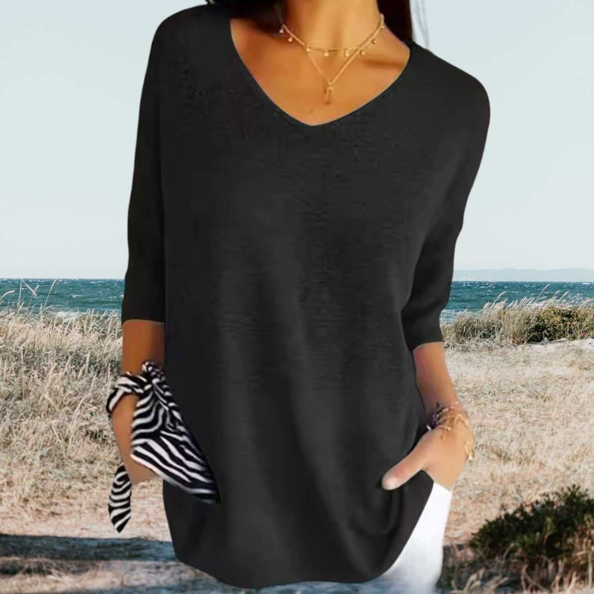 Jimena|™ Top veraniego con cuello en V