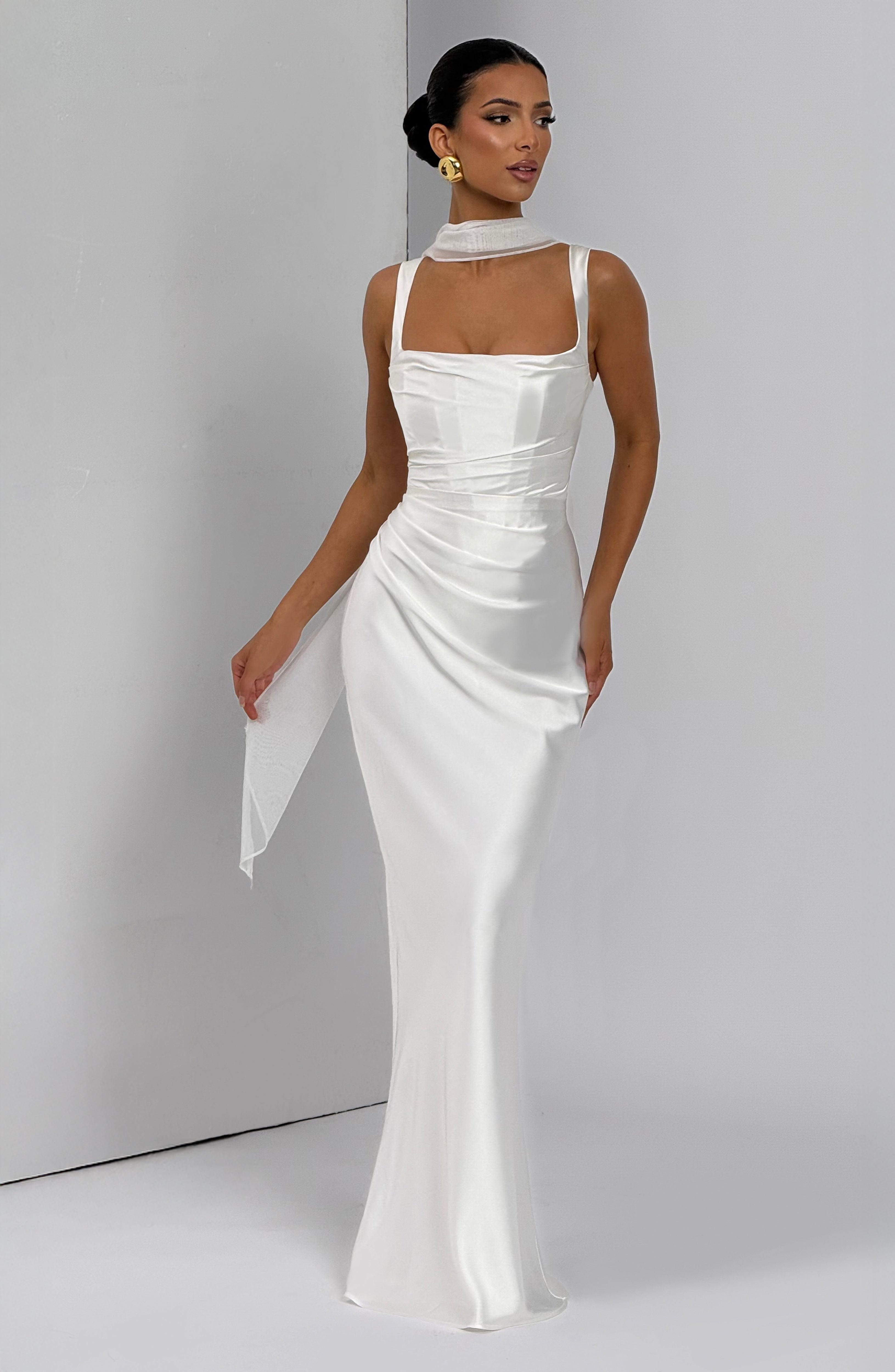 Vestido Naeti ™ | Elegancia satinada con estructura refinada