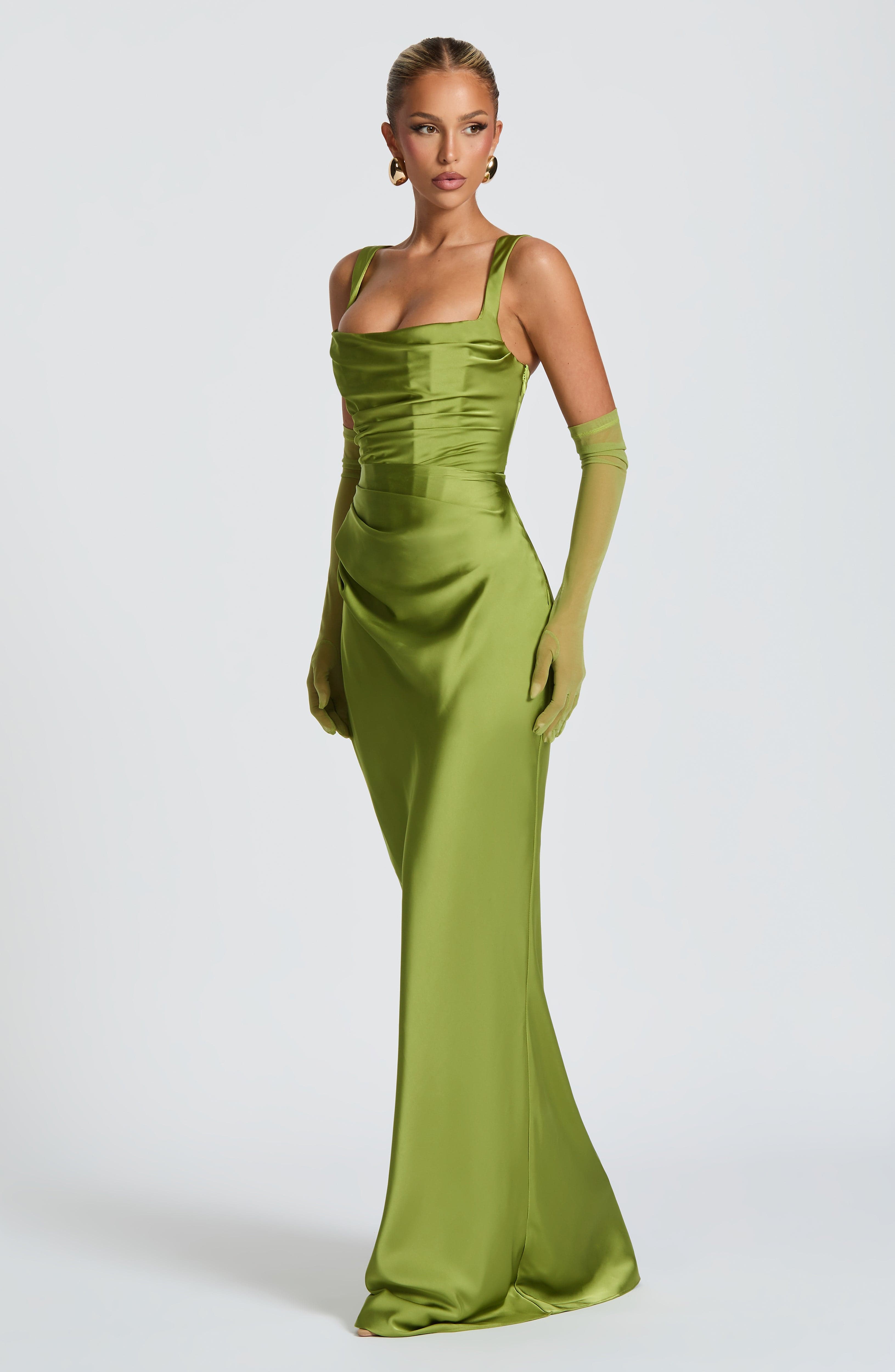 Vestido Naeti ™ | Elegancia satinada con estructura refinada