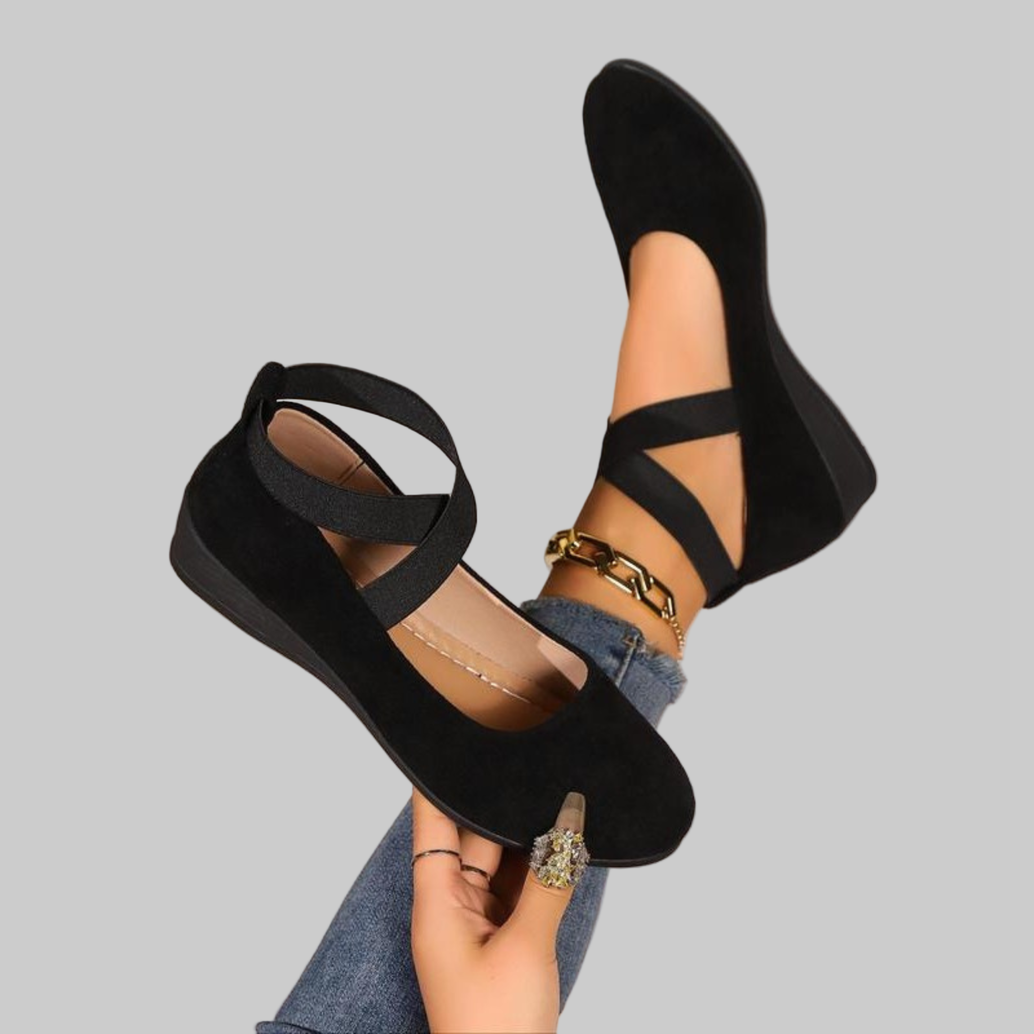 ANGELA | Zapatos de Cuña Cerrados y Cómodos