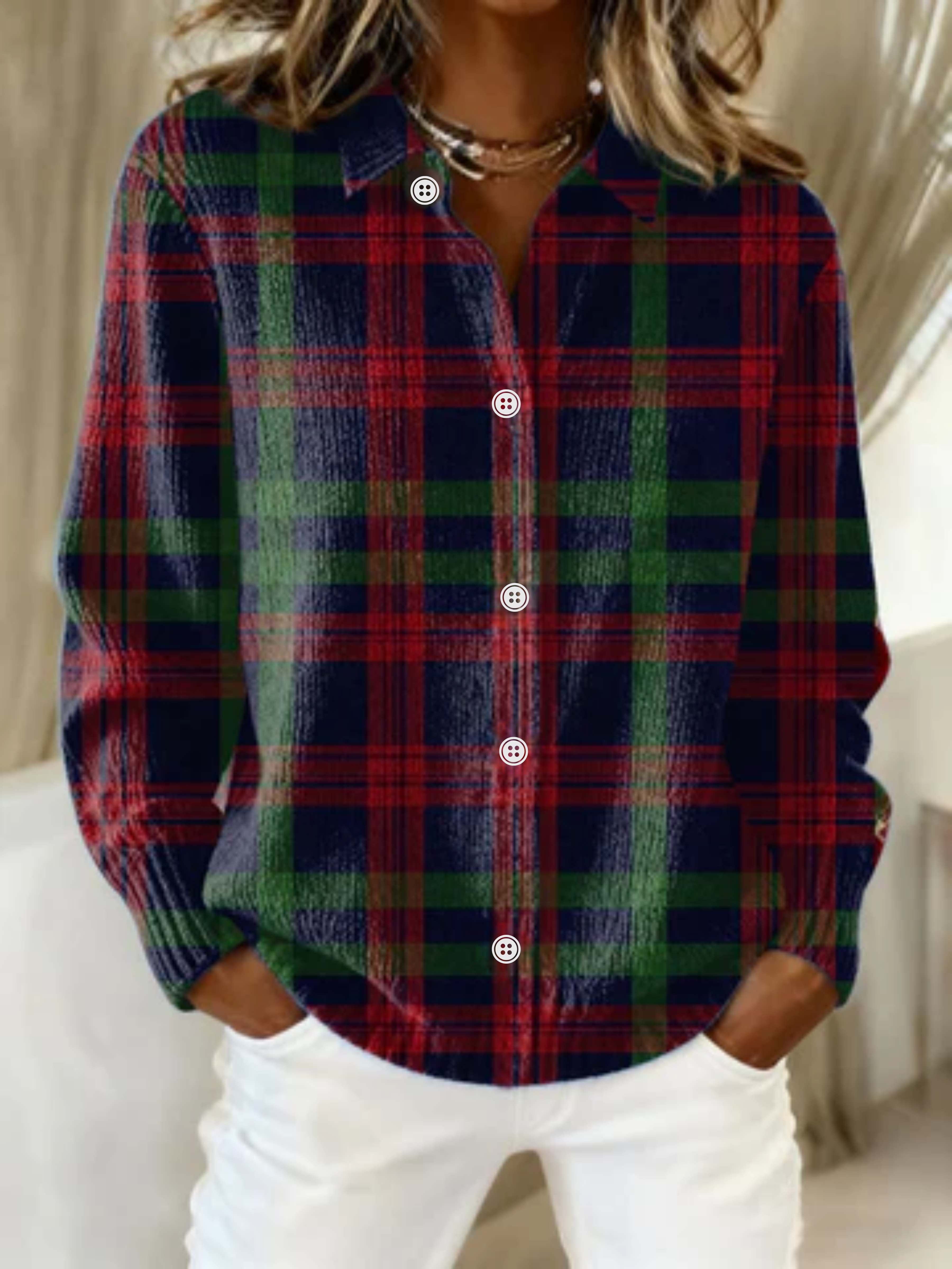 Gunilla™ – Blusa con Capucha a Cuadros