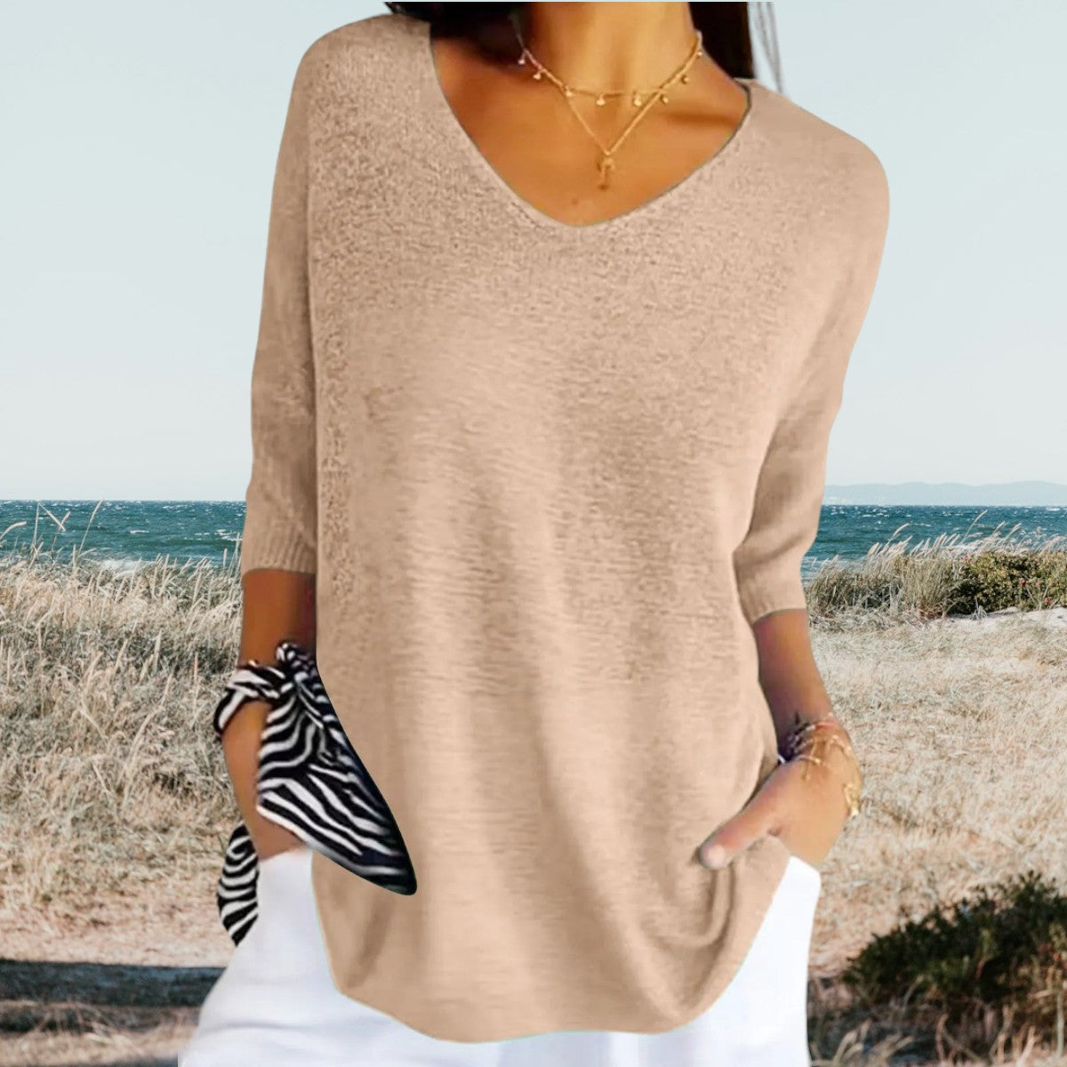 Jimena|™ Top veraniego con cuello en V