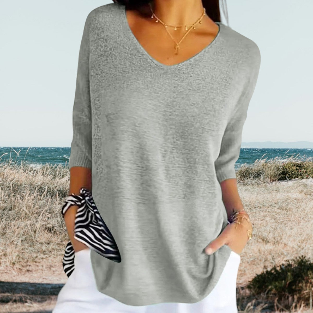 Jimena|™ Top veraniego con cuello en V