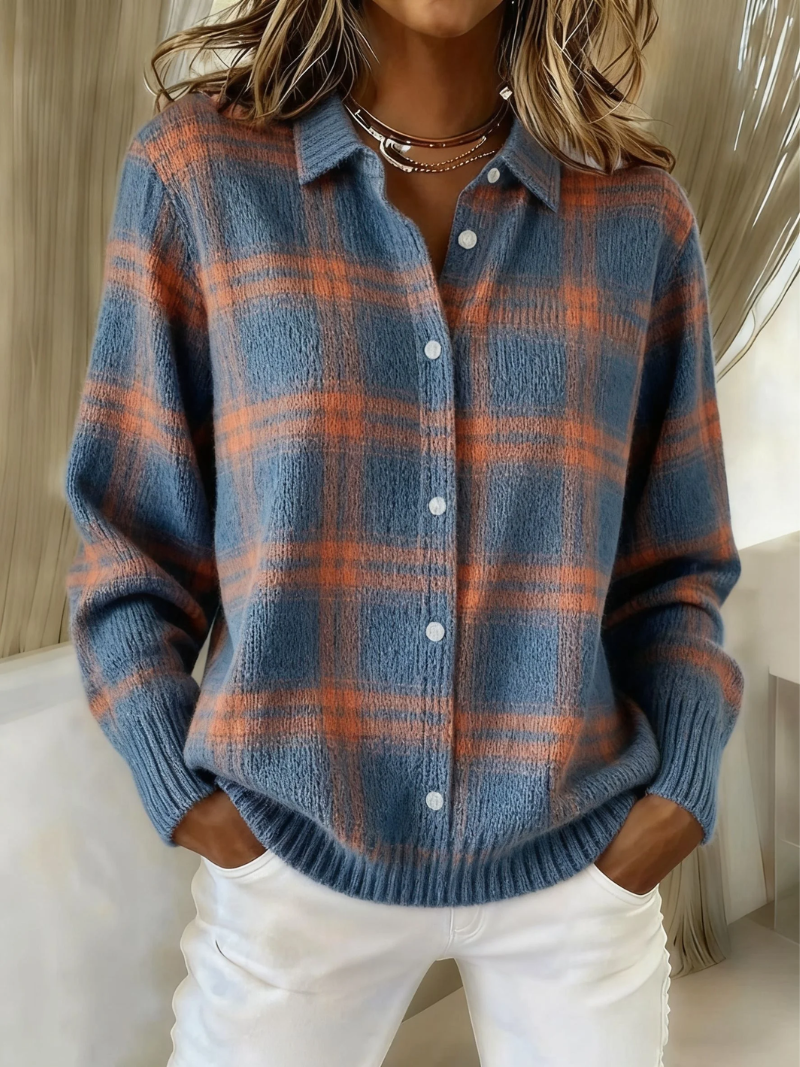 Mira™ – Blusa con Capucha a Cuadros Acogedora