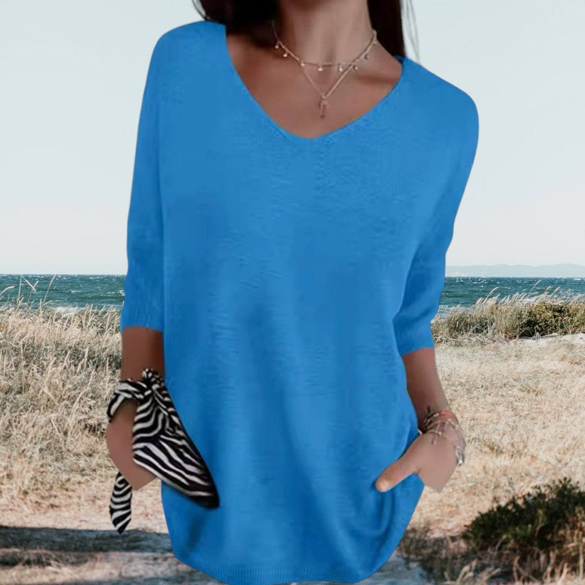 Jimena|™ Top veraniego con cuello en V