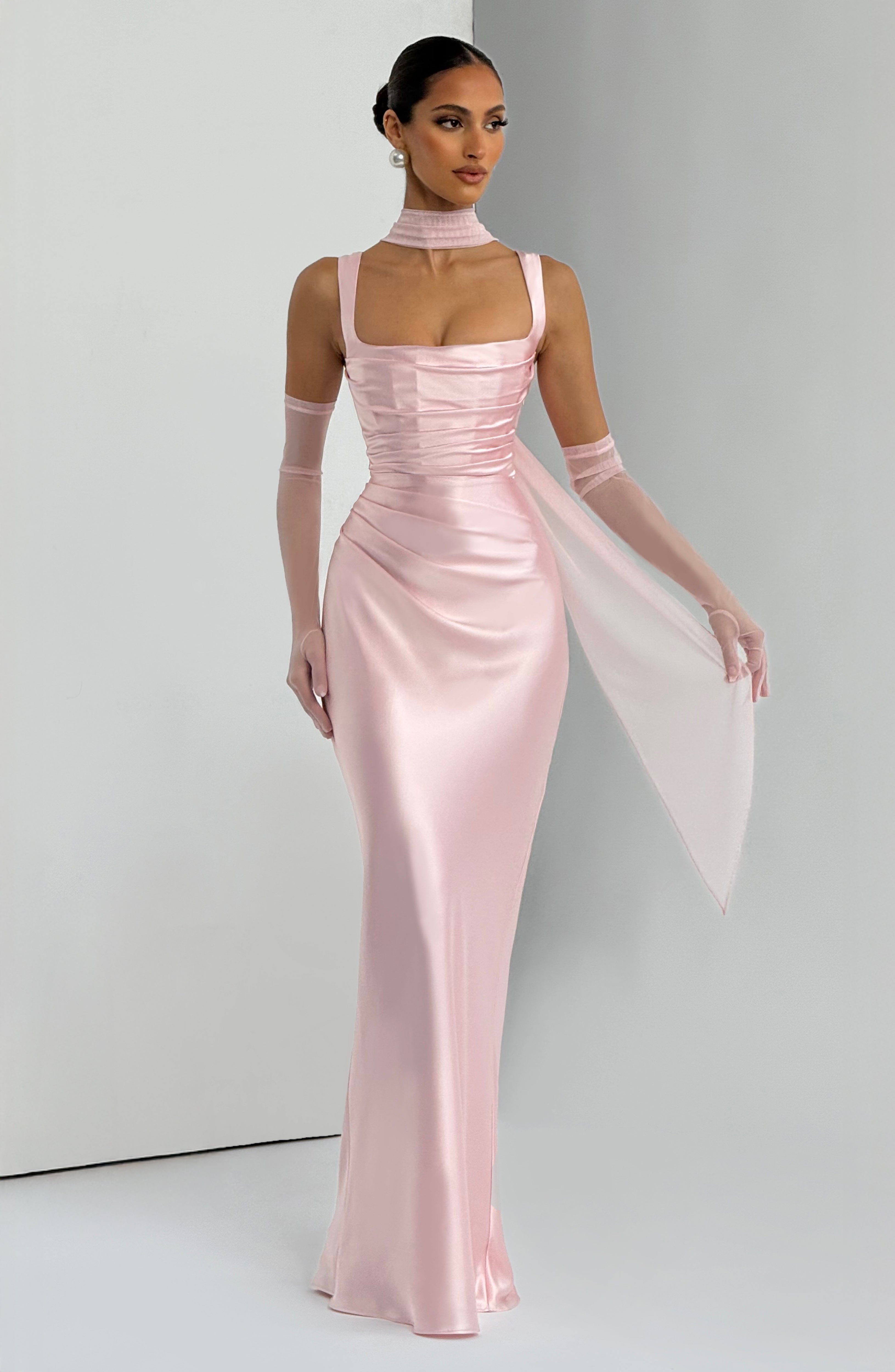 Vestido Naeti ™ | Elegancia satinada con estructura refinada