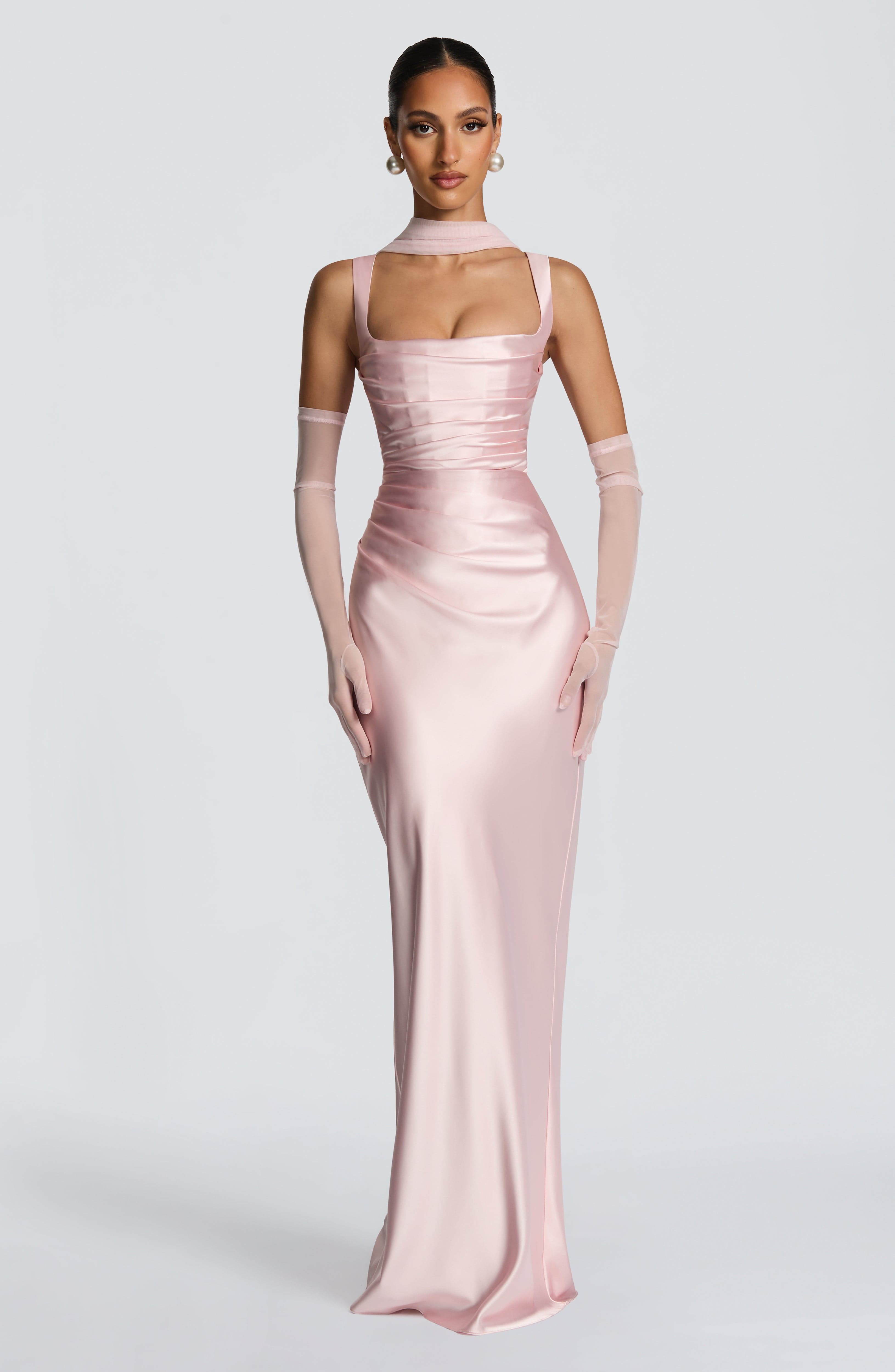 Vestido Naeti ™ | Elegancia satinada con estructura refinada