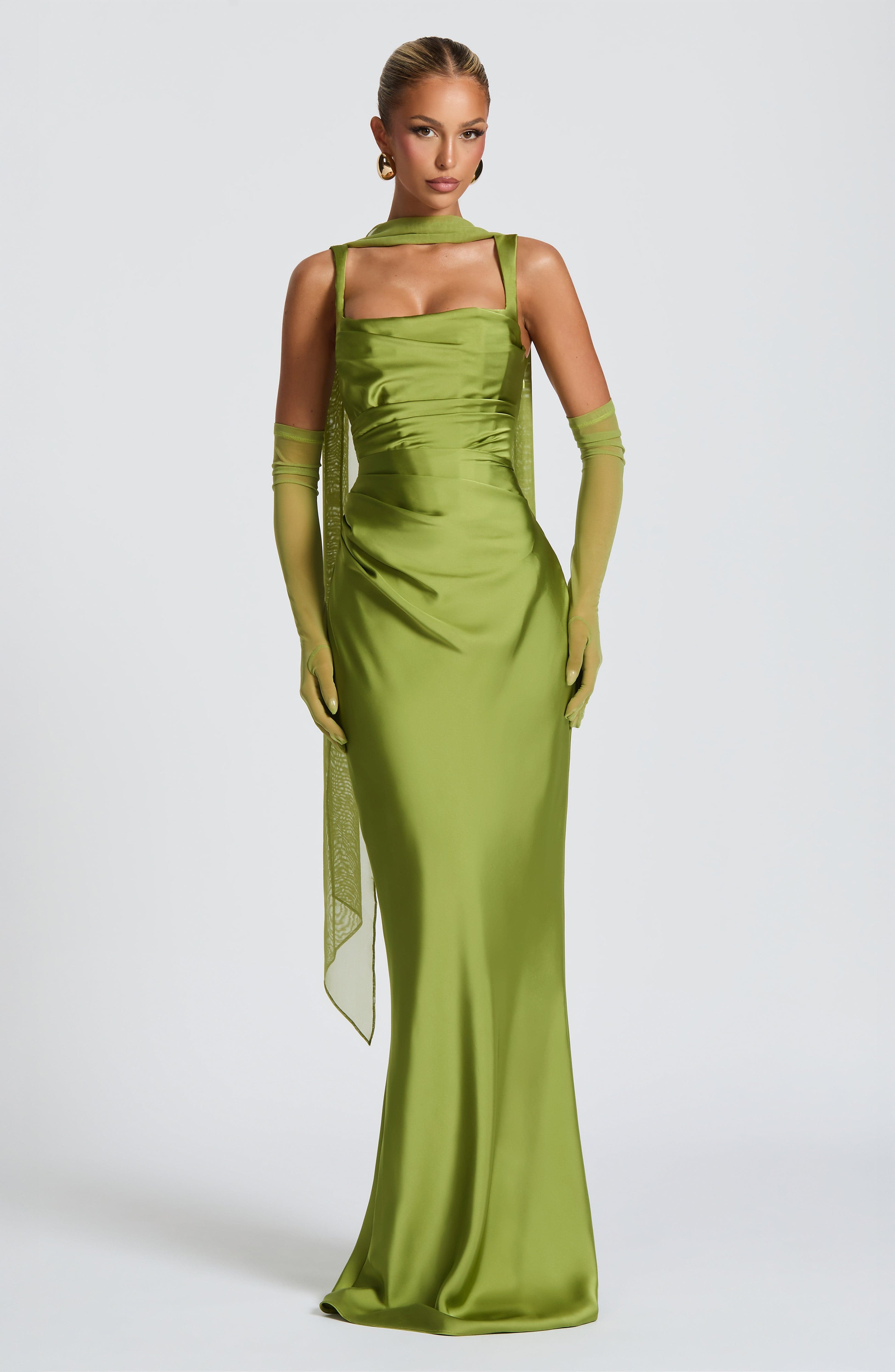 Vestido Naeti ™ | Elegancia satinada con estructura refinada