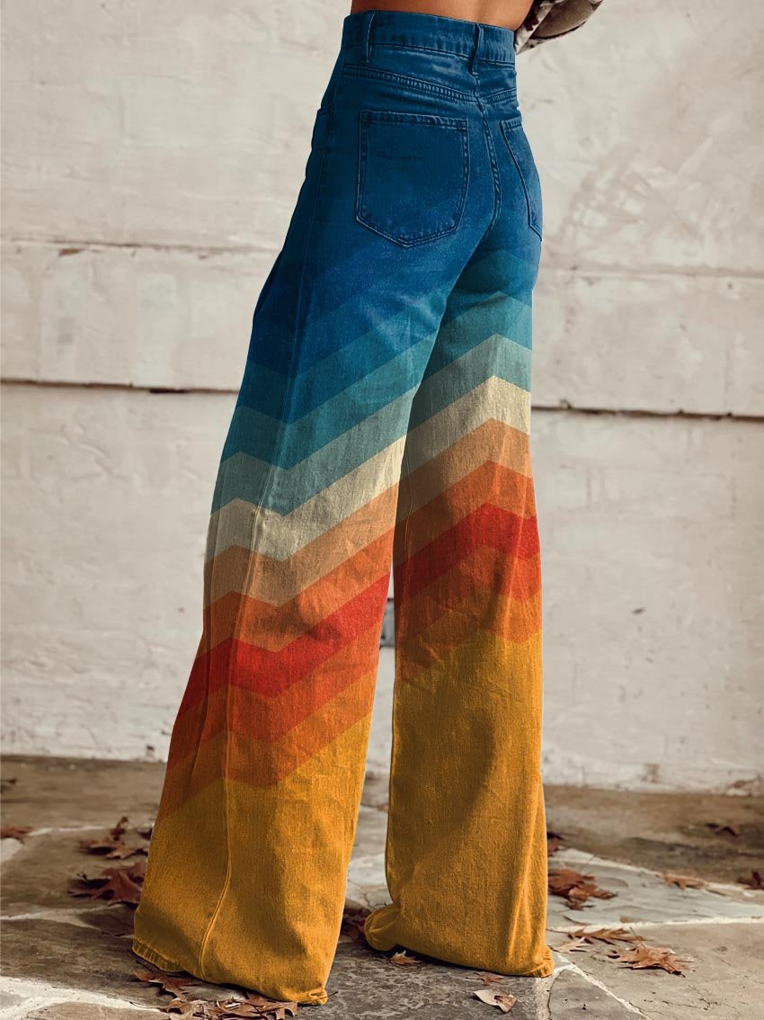 Léa | Pantalón Retro Zigzag Elegantes